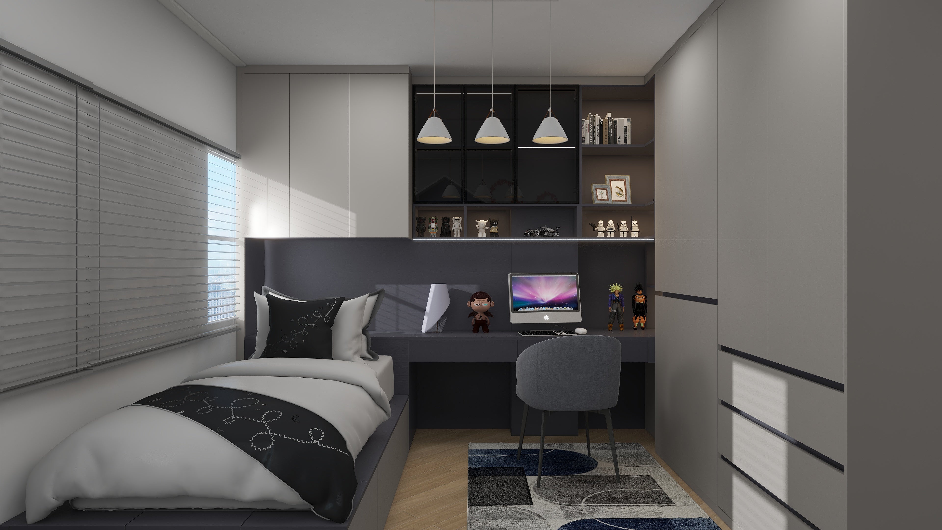 Image showcasing Maximizing Space: Modern Bedroom Design Ideas for Small Rooms – DREAMEDHOME