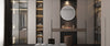 Italian minimalist cloakroom | no handle design Italian aesthetics