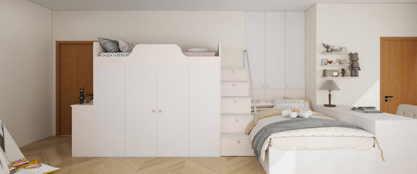 Twin bed design for two children
