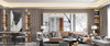 Sofa background & side cabinet integration design