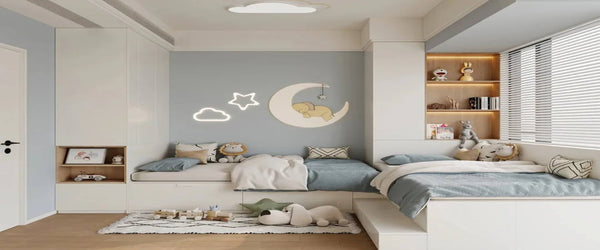 Twin bed design for two children