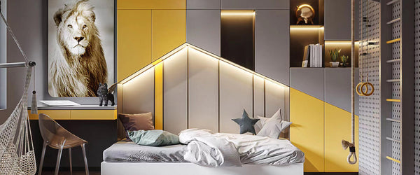 The design style of the boys' room in the children's room